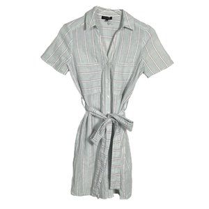 1. State Cotton Linen Button Front Shirt Dress Size XS